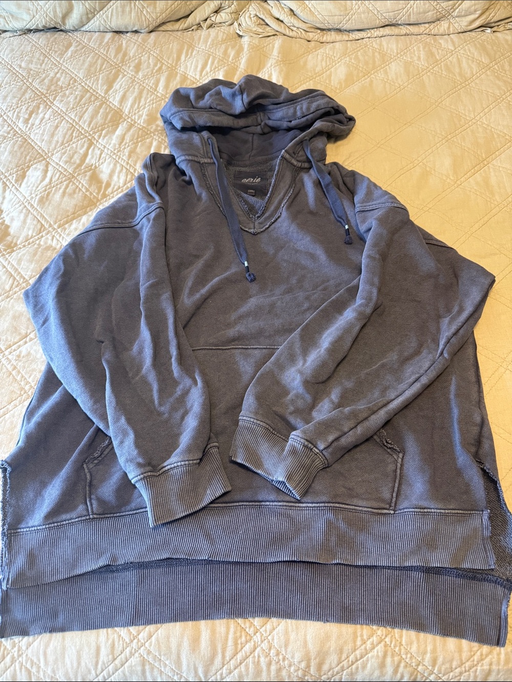 Aerie Women's Hooded Pullover Sweatshirt - Slate Blue size small